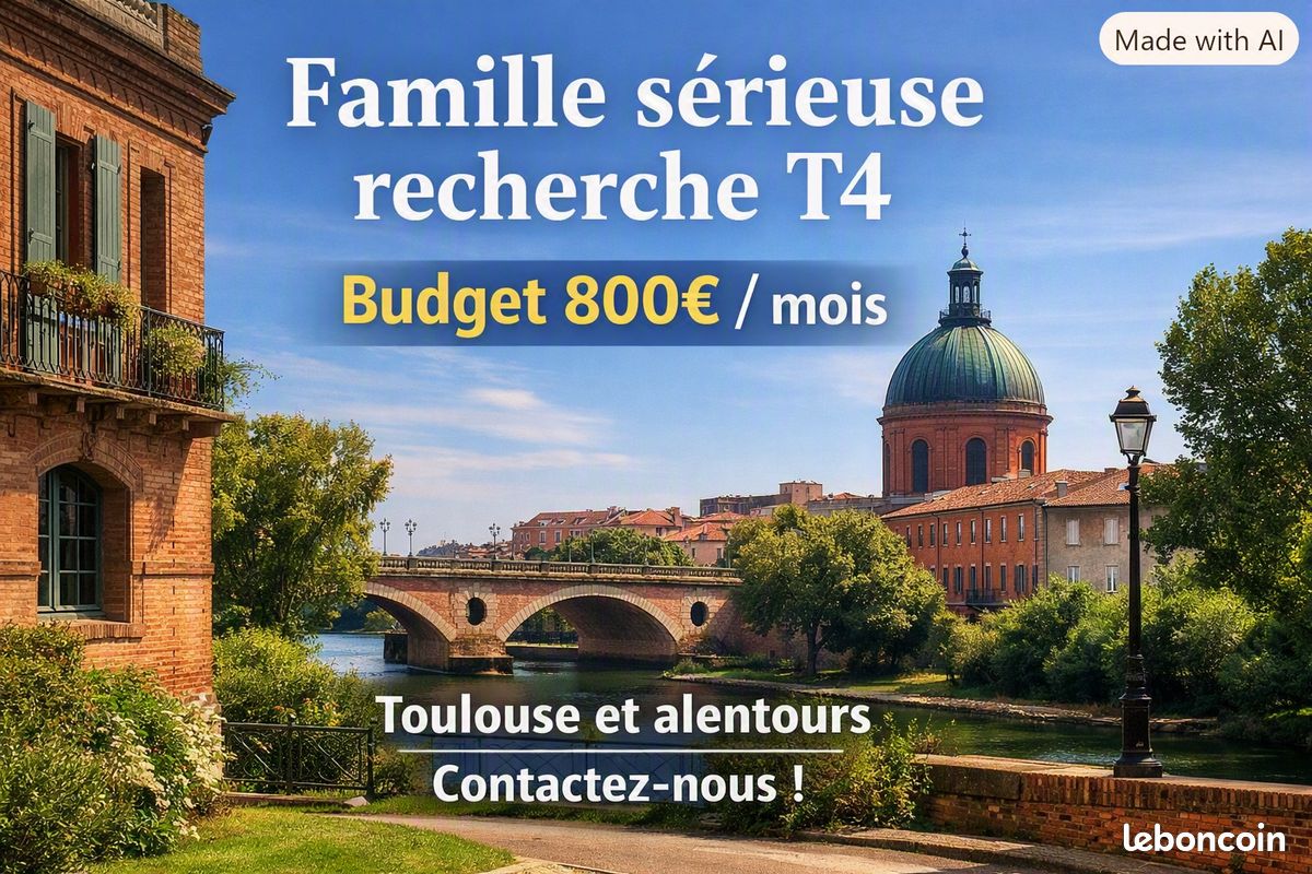 Appartement 4 pièces 70 m² · à Toulouse · 70 m² · 800 €/mois