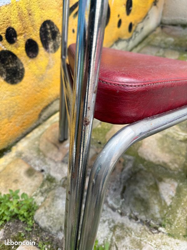 Chaise vintage et son tabouret (image 5)
