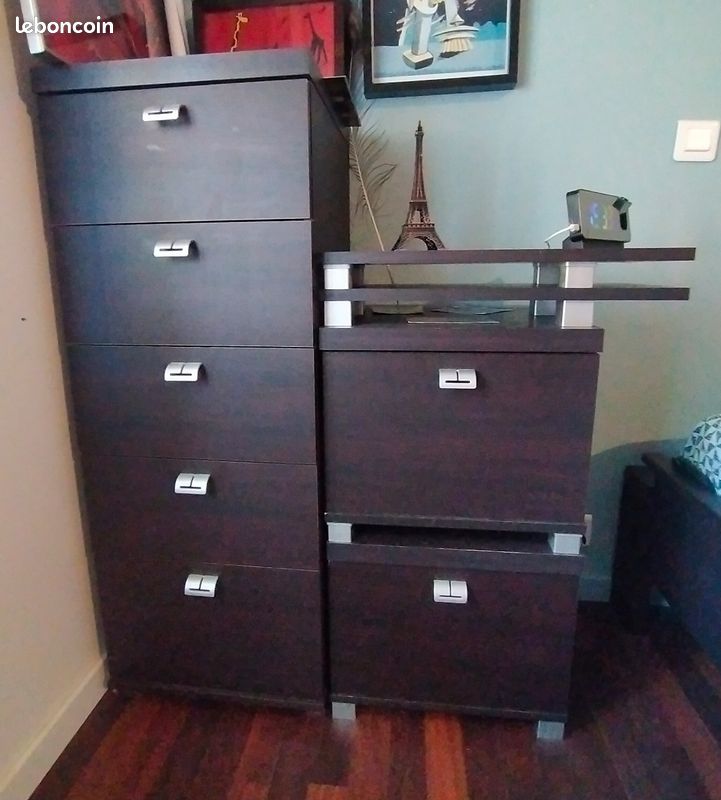 Chambre complète couleur bois foncé (image 5)