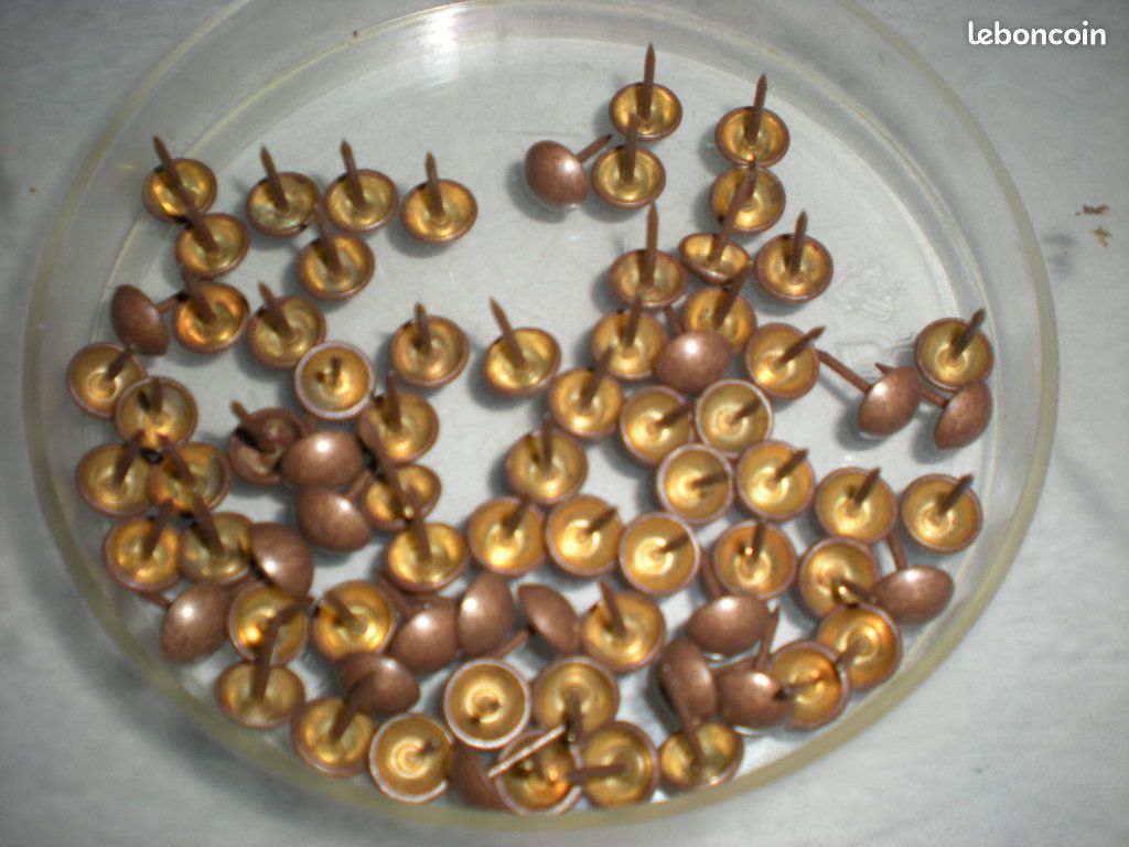 50 gr de clous de tapissier en acier vieilli mat tete de 10 mm (image 1)