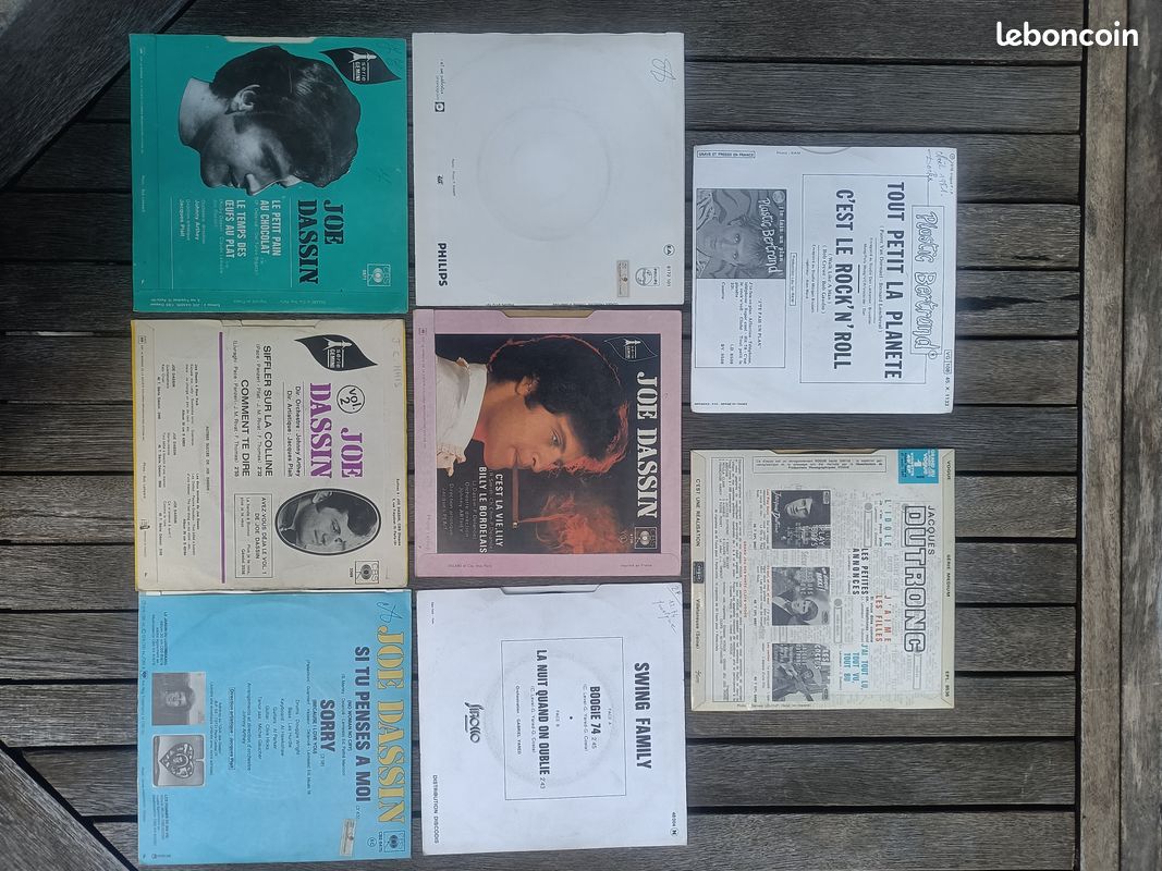 Lot vinyles 45t Dutronc Dassin Plastic Bertrand Claude François (image 2)