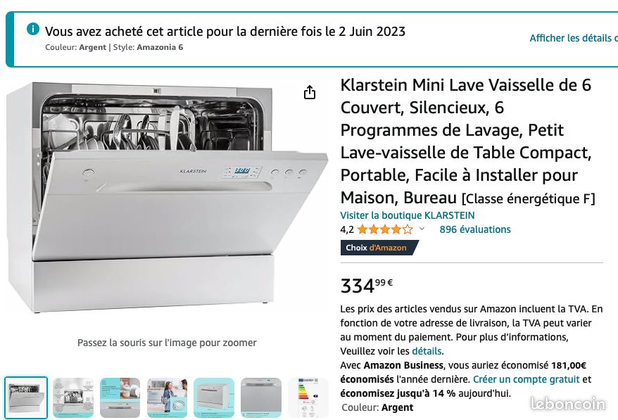 Mini lave vaisselle neuf (image 1)