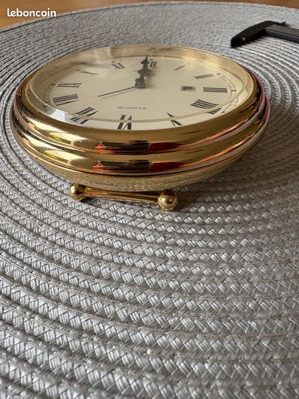 Réveil De Voyage Vintage SEIKO QHT201S Chrome Brossé – Neuf En Boîte