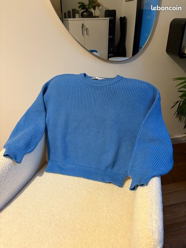 Pull Bleu Ciel Femme Zara Pull Femme Col Rond ZARA En Cachemire