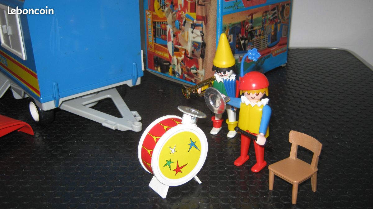 Porte-remorque Clown Musicien Avec Fauves Playmobil 3477/3514 - Occasion, Thème Cirque Vintage