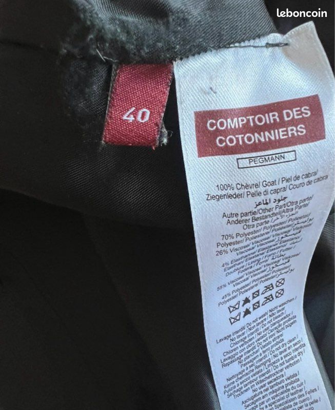 Robe Comptoir Des Cotonniers Taille 40/L Noir - Occasion En Très Bon état