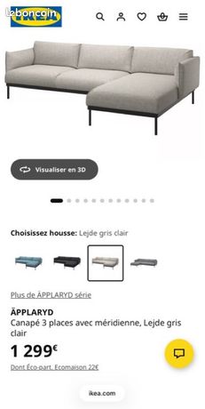 Canapé IKEA 3 Places Beige – à Récupérer Sur Place – Prix à Discuter