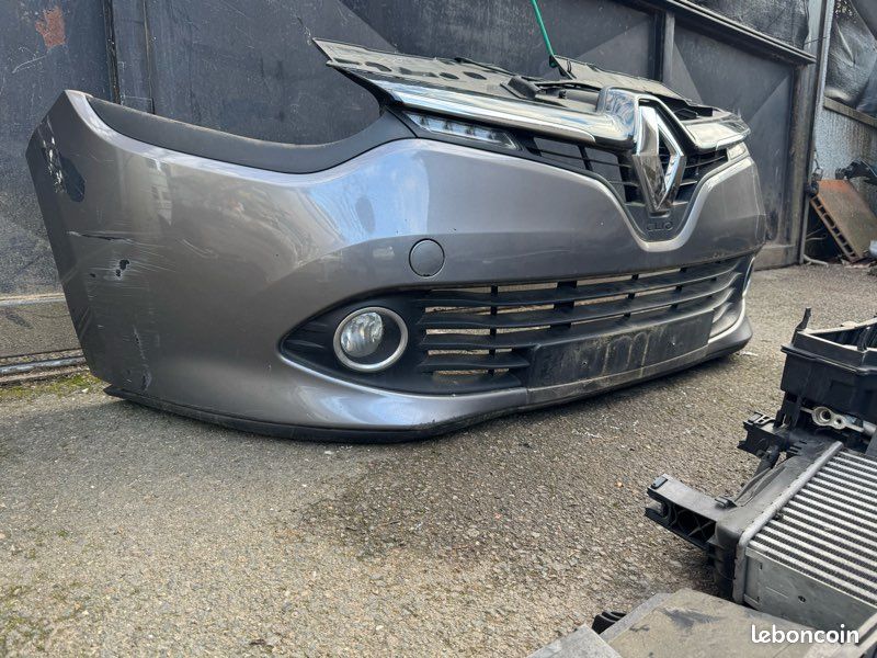 Kit Pare-choc Avant Renault Clio 4 (2012-2016) Avec Grille Et Ailes Droite/gauche - Neuf