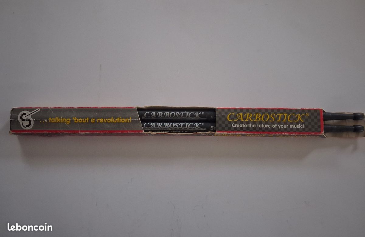 Lot De 2 Paires De Baguettes De Batterie 5A En Fibre De Carbone - Pour Adultes Et Enfants - Antidérapantes Et équilibrées