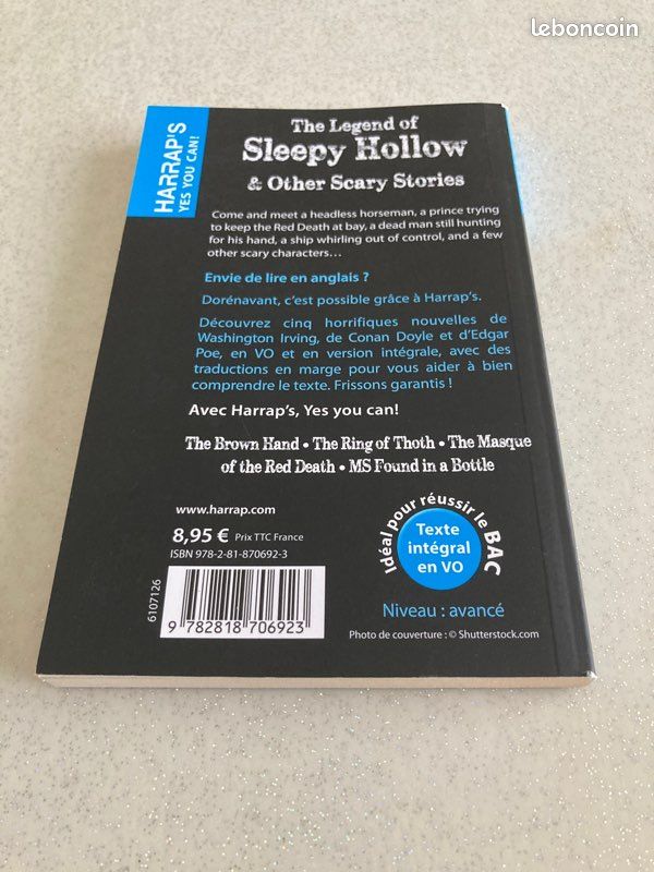 Thé legend of sleepy hollow harrap’s texte en VO anglais (image 3)