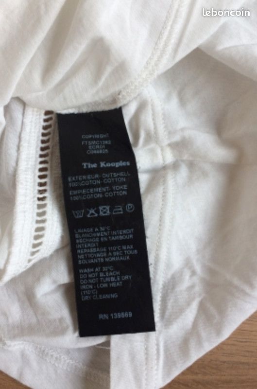 T shirt blanc The Kooples neuf (image 2)