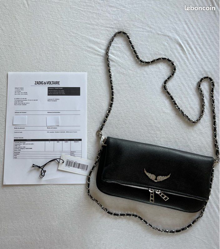 Sac à main Zadig Voltaire noir (Pochette Rock) Accessoires