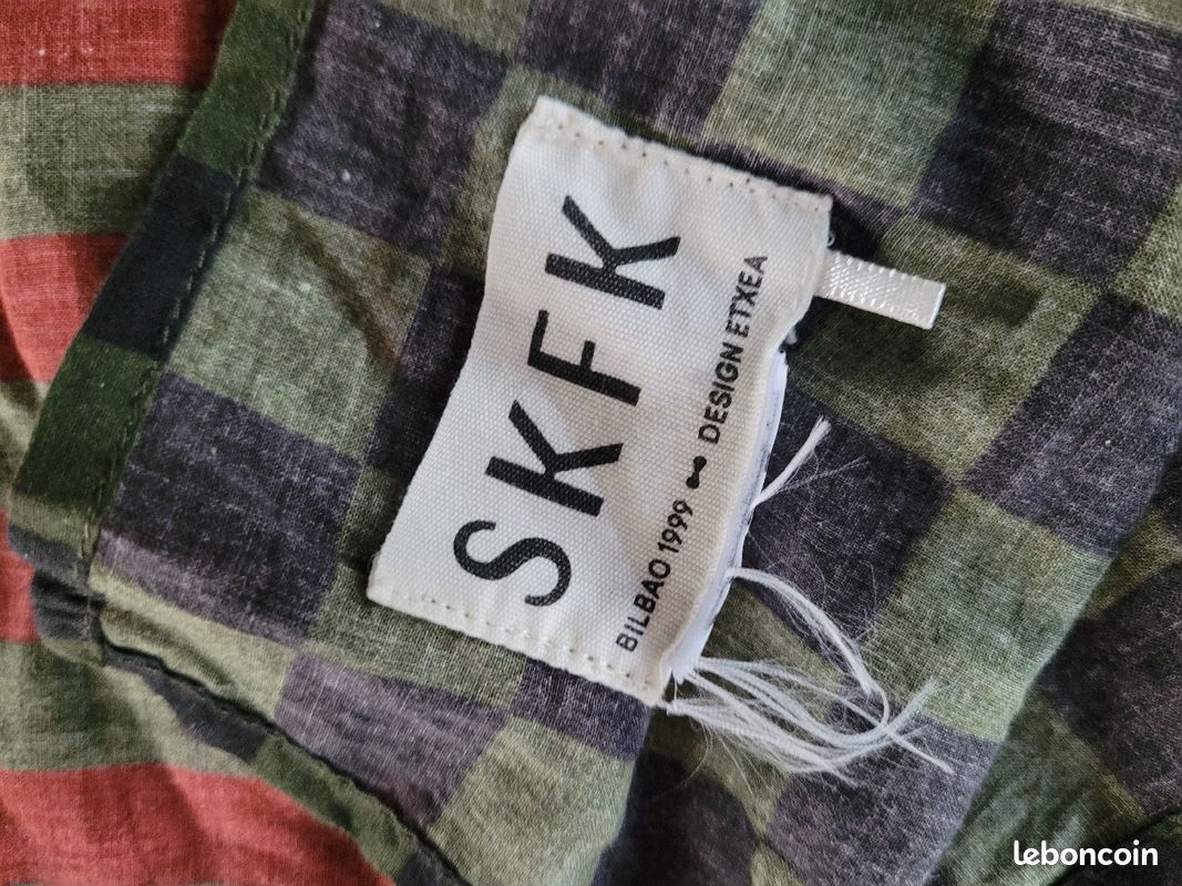 Foulard SKFK rose et vert (image 8)