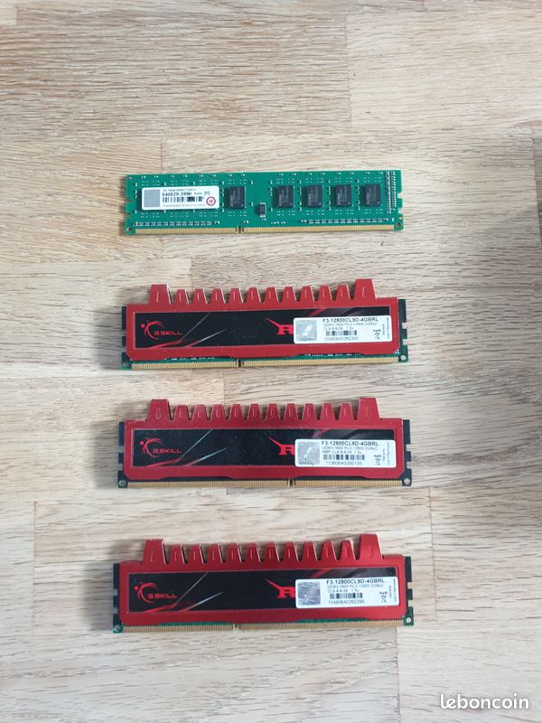 Kit tour PC HP avec carte mère MSI, processeur Intel et son ventirad, lecteur DVD, 4 barrettes de Ram DDR3 et alimentation 450w (image 19)