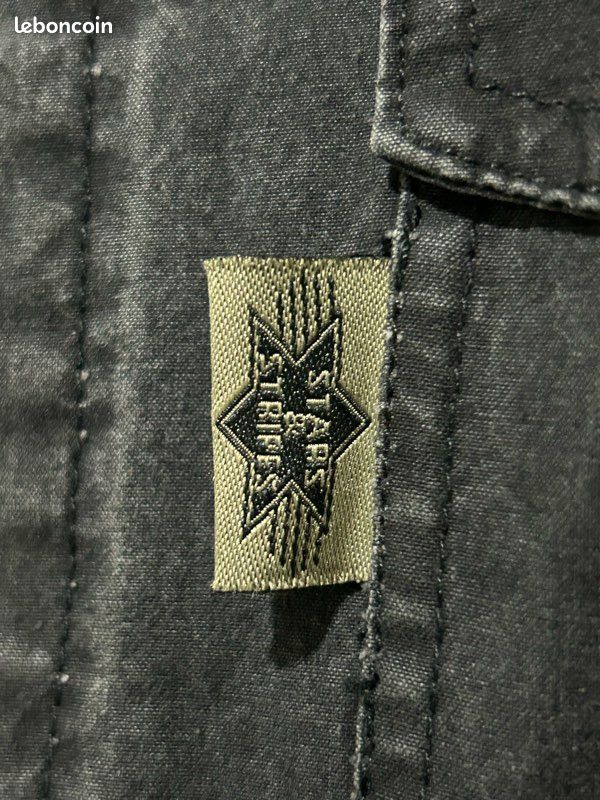 Gilet sans manches western / biker noir Stars & Stripes — Taille M (image 4)