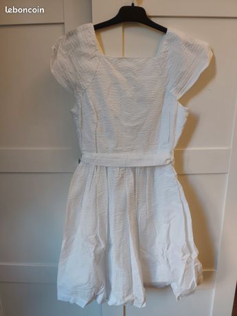 Robe Plissée Okaidi Très Chic - Taille 12 Mois, Bleue, Doublée, Neuve