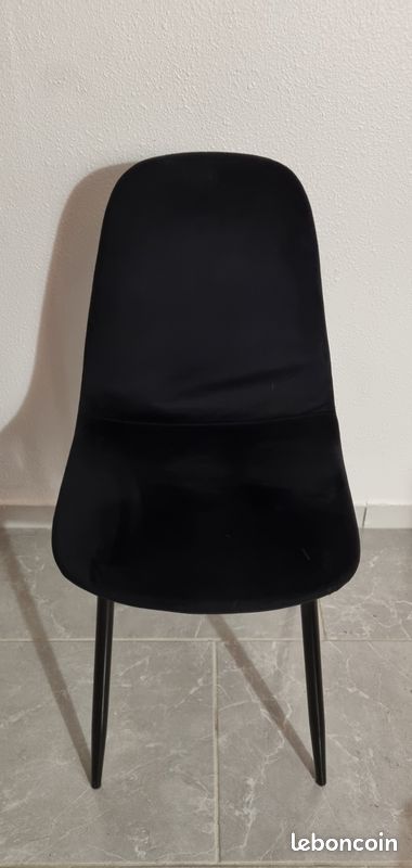 Chaises velour noir (image 3)