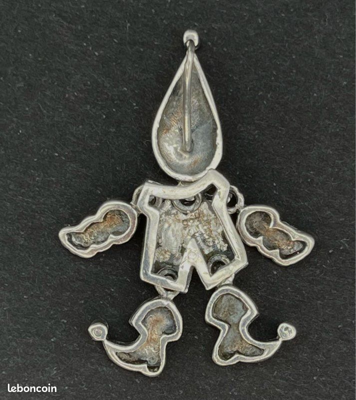 Ancien Pendentif En Argent Massif 925 Art Déco Créateur Cartouche Égyptienne Ancien Pendentif En Argent Massif 925 Art Déco Créateur Cartouche Égyptienne