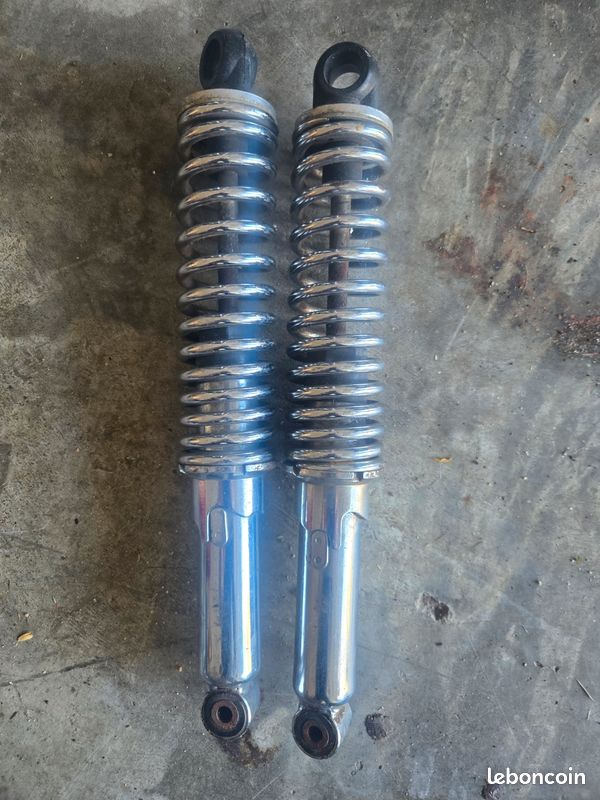 Paire D'amortisseurs Chromés Pour Peugeot 103 MVL – Entraxe 320 Mm – Neufs (P2R)