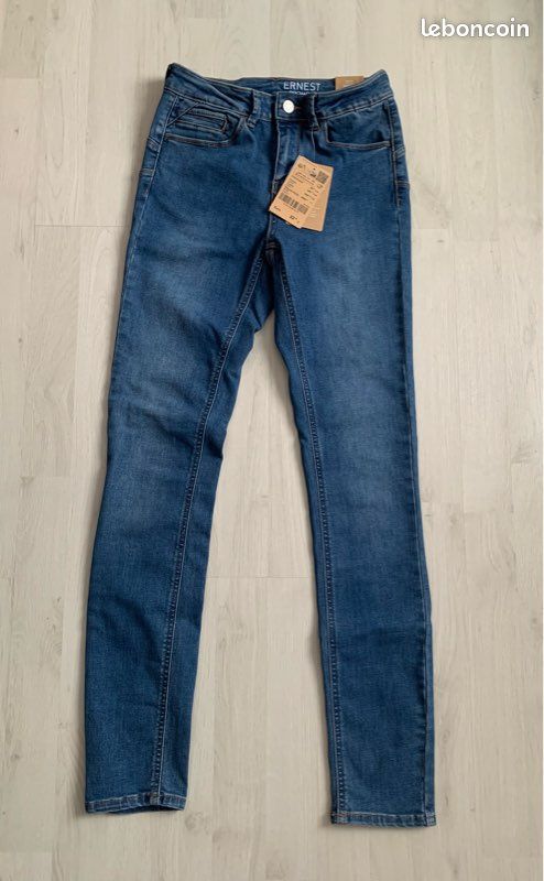 Jean skinny push up Ernest bleu moyen Promod T34 neuf Vêtements
