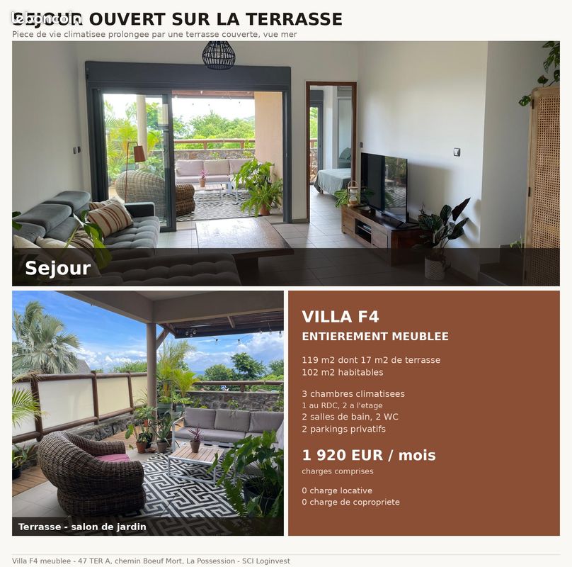 Maison 4 pièces 102 m² · à La Possession · 102 m² · 1 920 €/mois