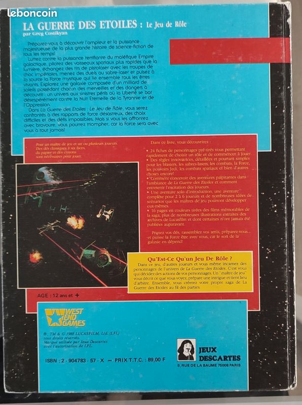 Star Wars - La Guerre Des étoiles - Jeu Interactif  Cassette VHS Parker 14296101 I1004508