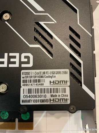 NVIDIA RTX 3060 Ti 8 Go – Gaming 1080p / 1440p 🎮🔥 3