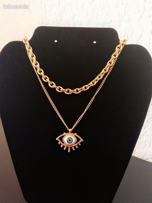 Wendalern Collier Ras Du Cou Oeil Maléfique Collier Pendentif Oeil