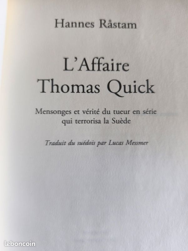 L'affaire Clara Quick hannes rastam bon état broché (image 7)