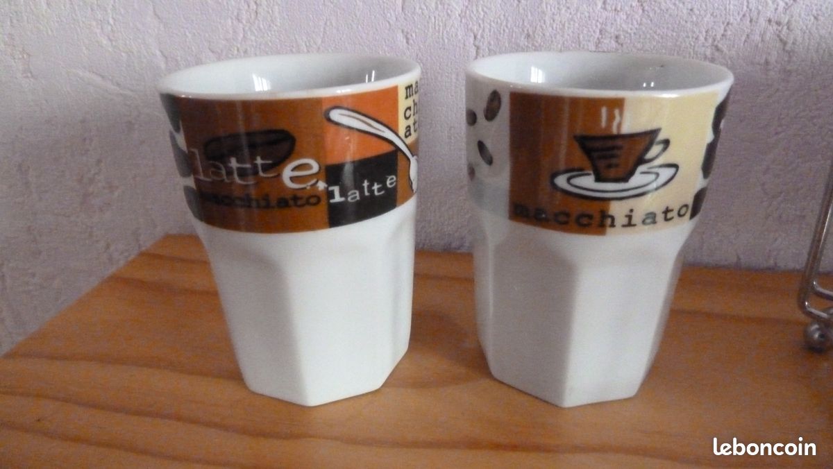 Tasses (6) Latte Macchiato sur présentoir - (image 2)
