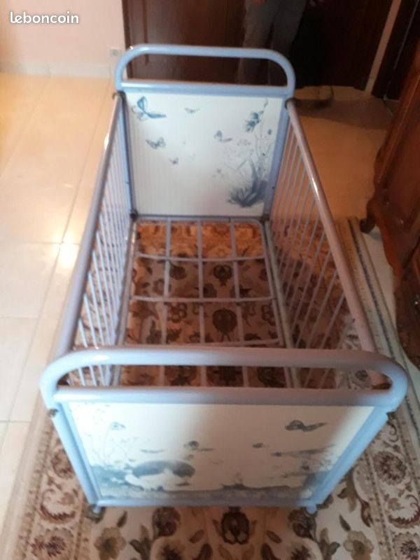 Lit bébé métal + matelas (image 3)