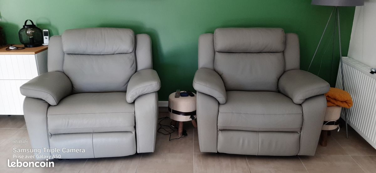 Fauteuil relax électrique en tissu S-LOUNGER 7362 avec 3 moteurs et fonction cardio de la marque HIMOLLA