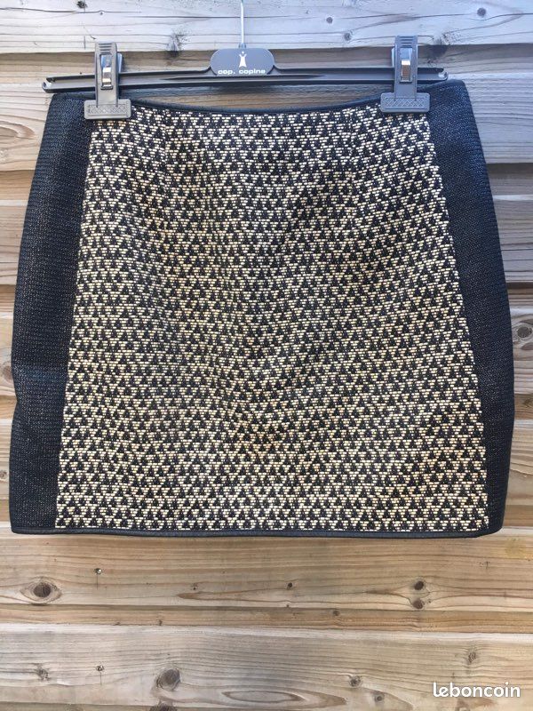 Jupe beige et noire Mimer cop copine taille 36 (image 2)