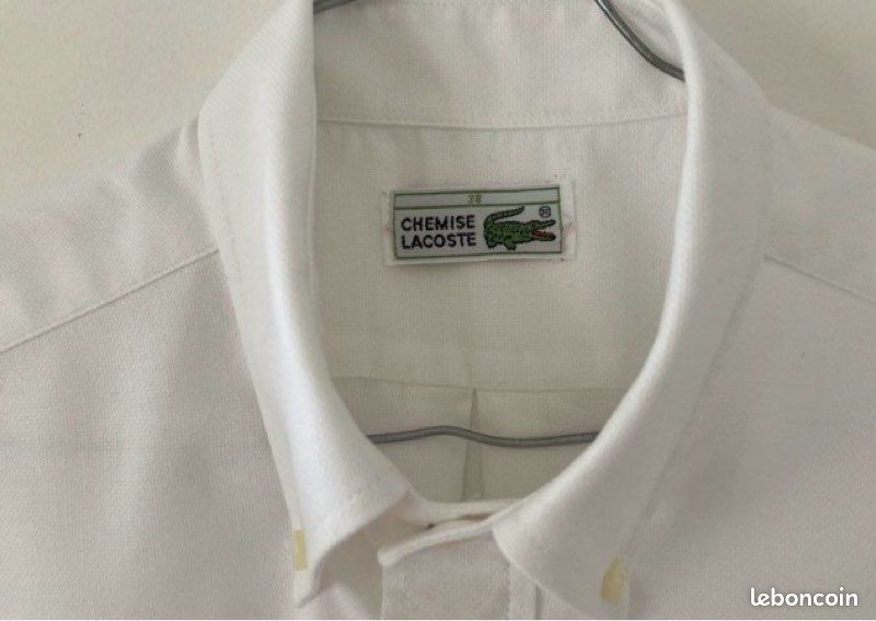 Chemise Lacoste blanche taille 38 (image 4)