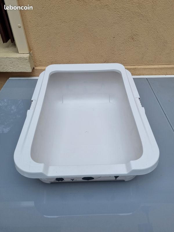 Bac à litière avec rebords pour chat (image 3)