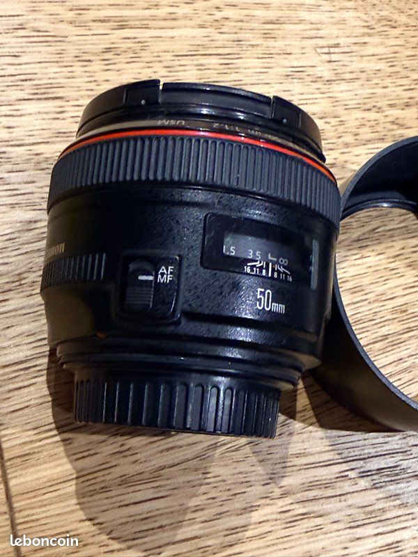 Objectif Canon EF 50mm F/1.2 L USM – Occasion – Parfait état De Fonctionnement