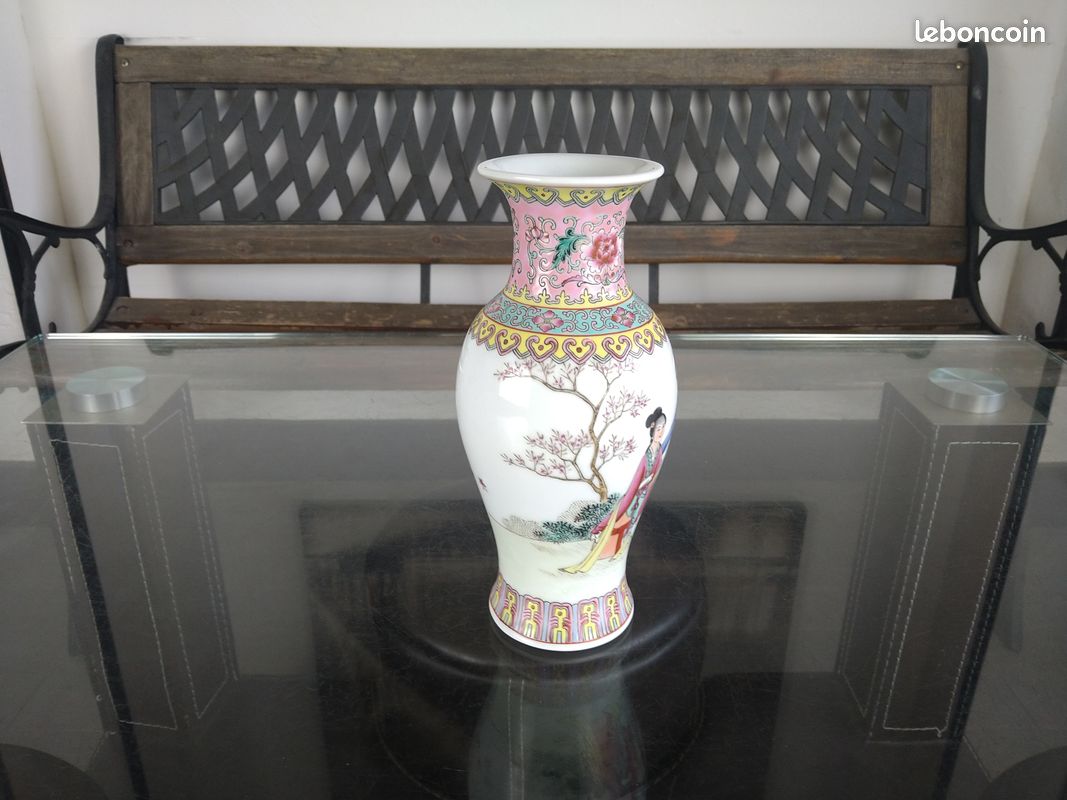 Ancien Vase Chinois - Famille Rose (image 2)