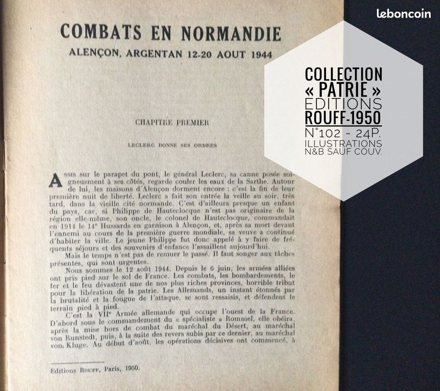 Collection Patrie/n°102/1950. Combats en Normandie (image 2)