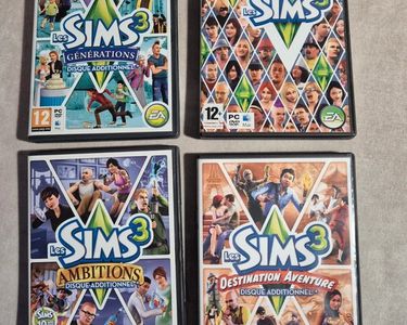 Les Sims 3, Lot 12 Jeux Sur PC, Jeu de Base + 8 Disques Additionnels