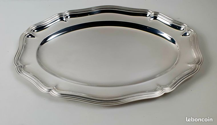 Plat ovale régence argent 46x30cm /50