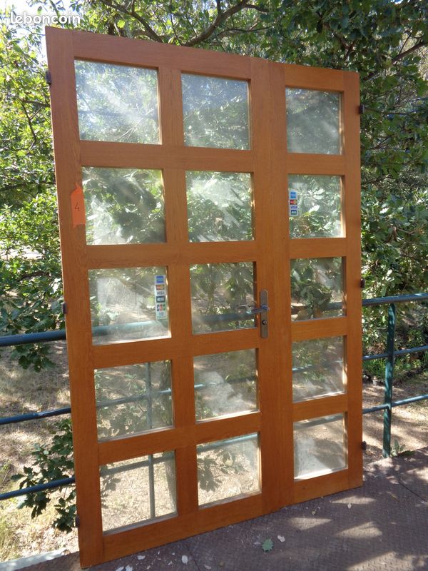 Porte double vitrée masssif (image 2)