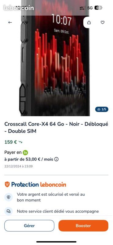 Crosscall Core X4 64 Go - 4G - Téléphone Robuste NEUF
