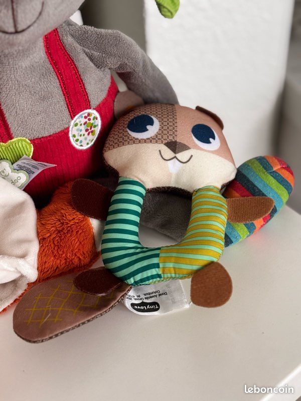 Lot de 3 peluches / doudous (Kaloo, Ebulobo, Tiny Love) - Très bon état (image 2)
