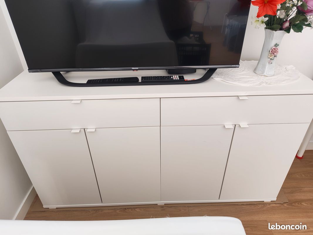 Buffet blanc tv (image 1)