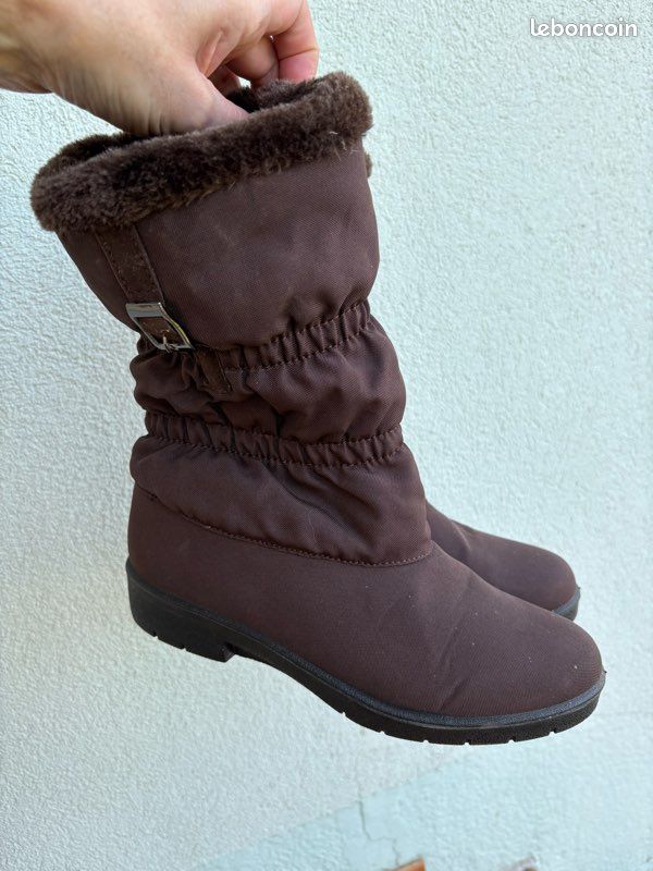 Bottes hiver femme - Marron chocolat - DAMART - Pointure 39 - État neuf (image 3)