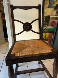 Lot de 2 chaises Bois et cannage Alsaciennes (image 2)