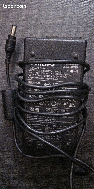 Chargeur Philips 12 volts 4,5 ampères (image 1)