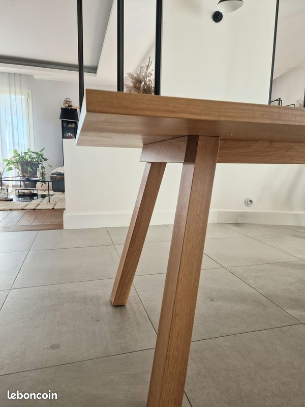 TABLE EN CHENE 180 x 90 CM (image 2)
