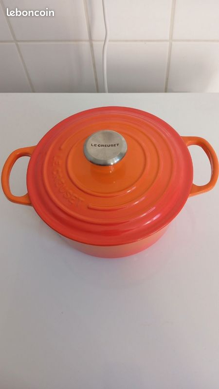GRANDE COCOTE WOKE En Fonte Le Creuset Verte EUR 70,00 - FR