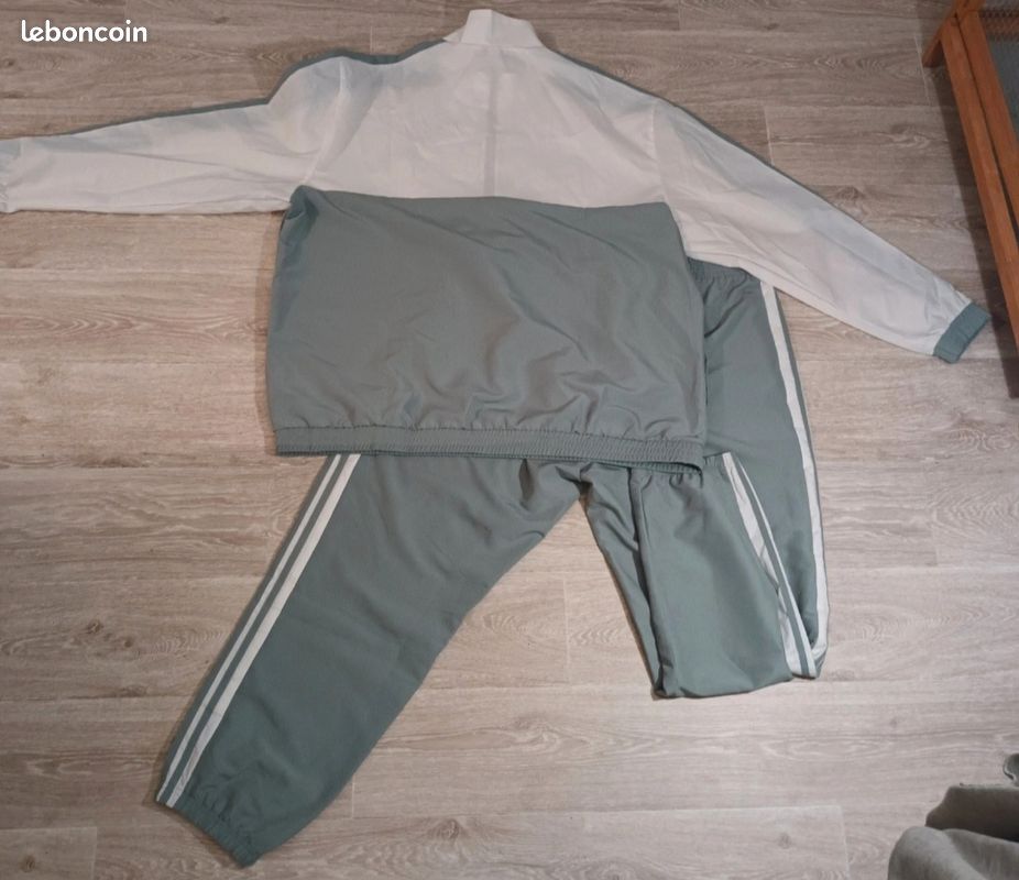 Survêtement adidas vert clair et écru XXL neuf (image 2)